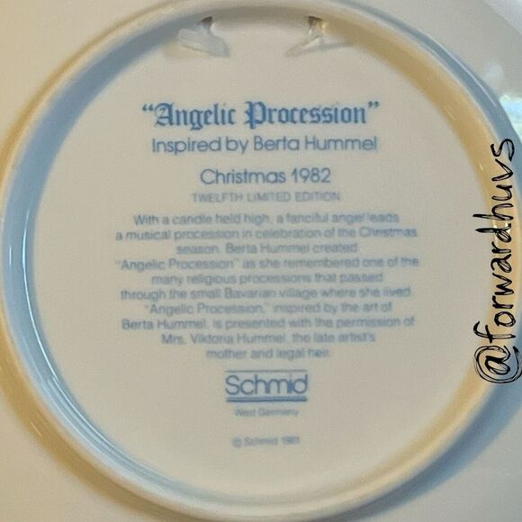 1982 Schmid “Angelic Procession” – Sister Berta Hummel – No Box - Picture 6 of 7